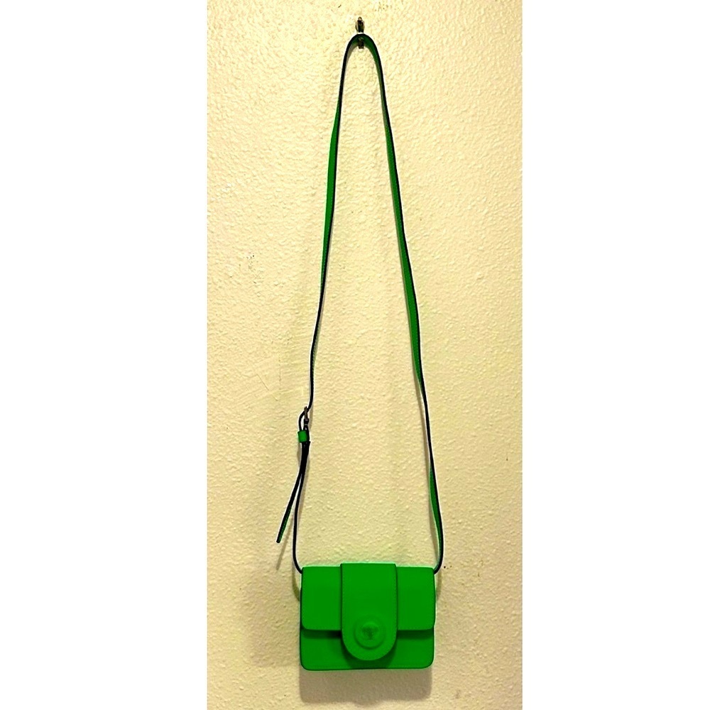 SOLD❤️ VERSACE Medusa Mini Bag Neon Lime Green Leather RFID + COA - Picture 8 of 16